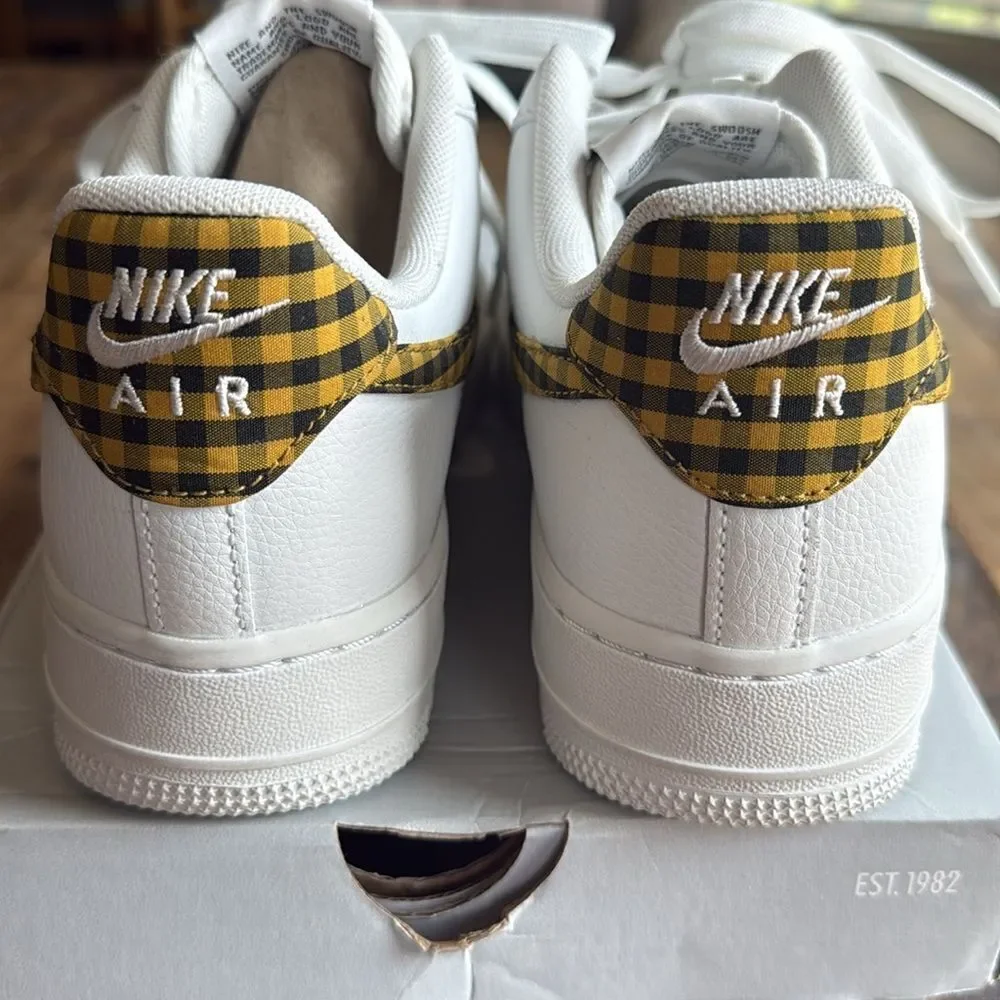 Size 8.5 - Nike Air Force 1 Low Bronzine Gingham Women